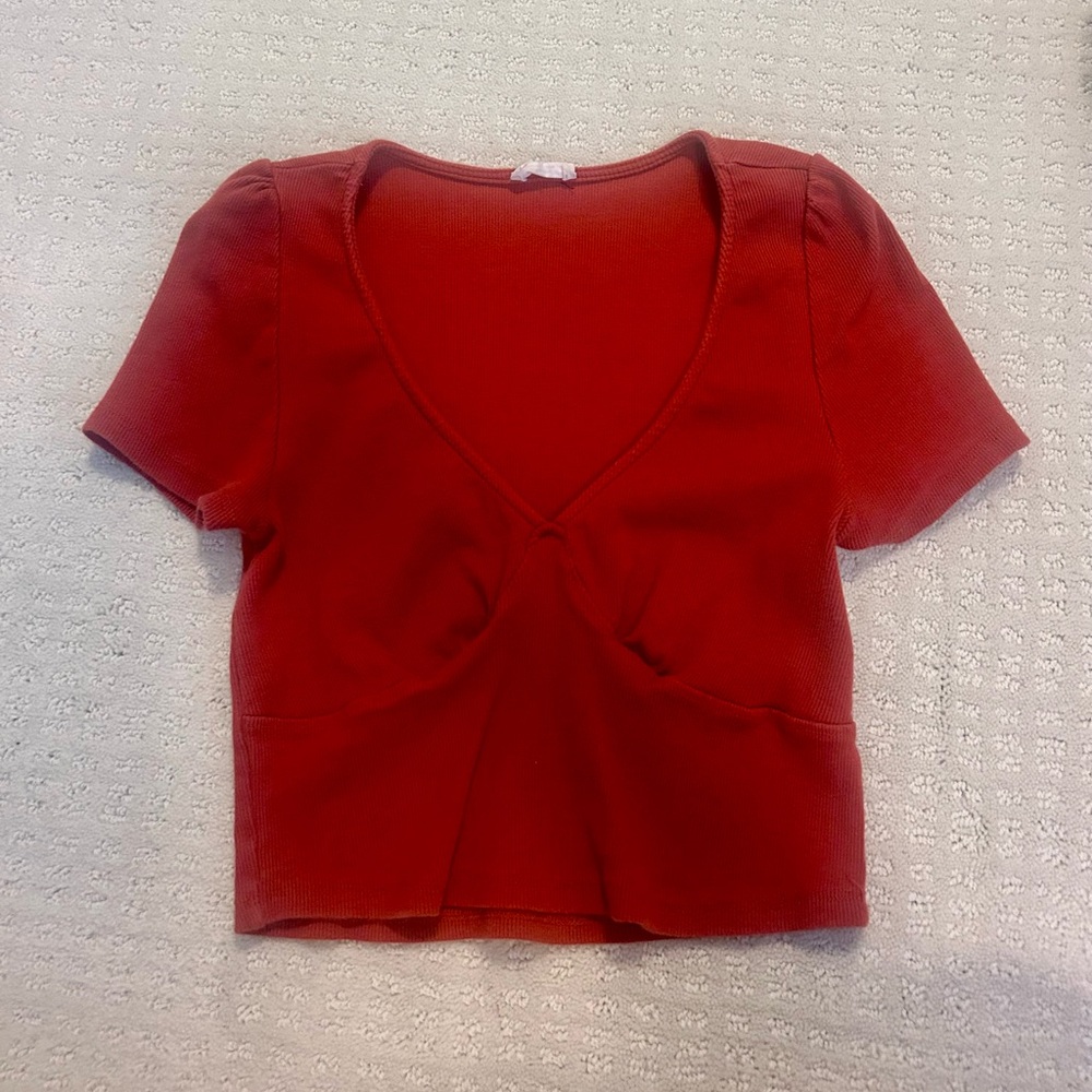 ARDENE burgundy crop top, medium